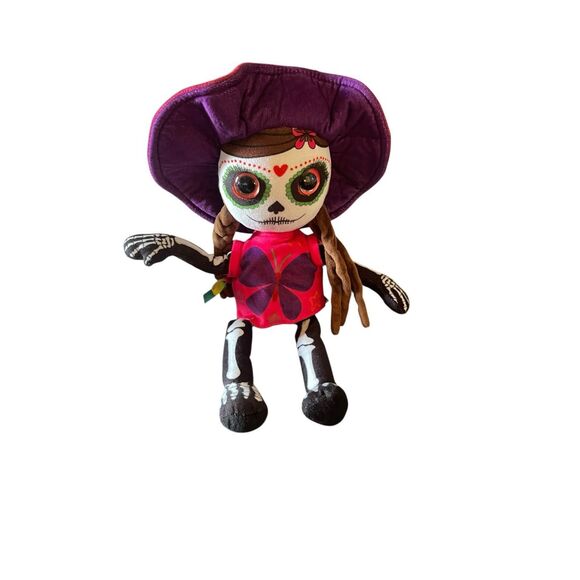Normita LaCatrina Multicolor Day of the Dead Sugar Skull Soft Plush Doll - Picture 6 of 9